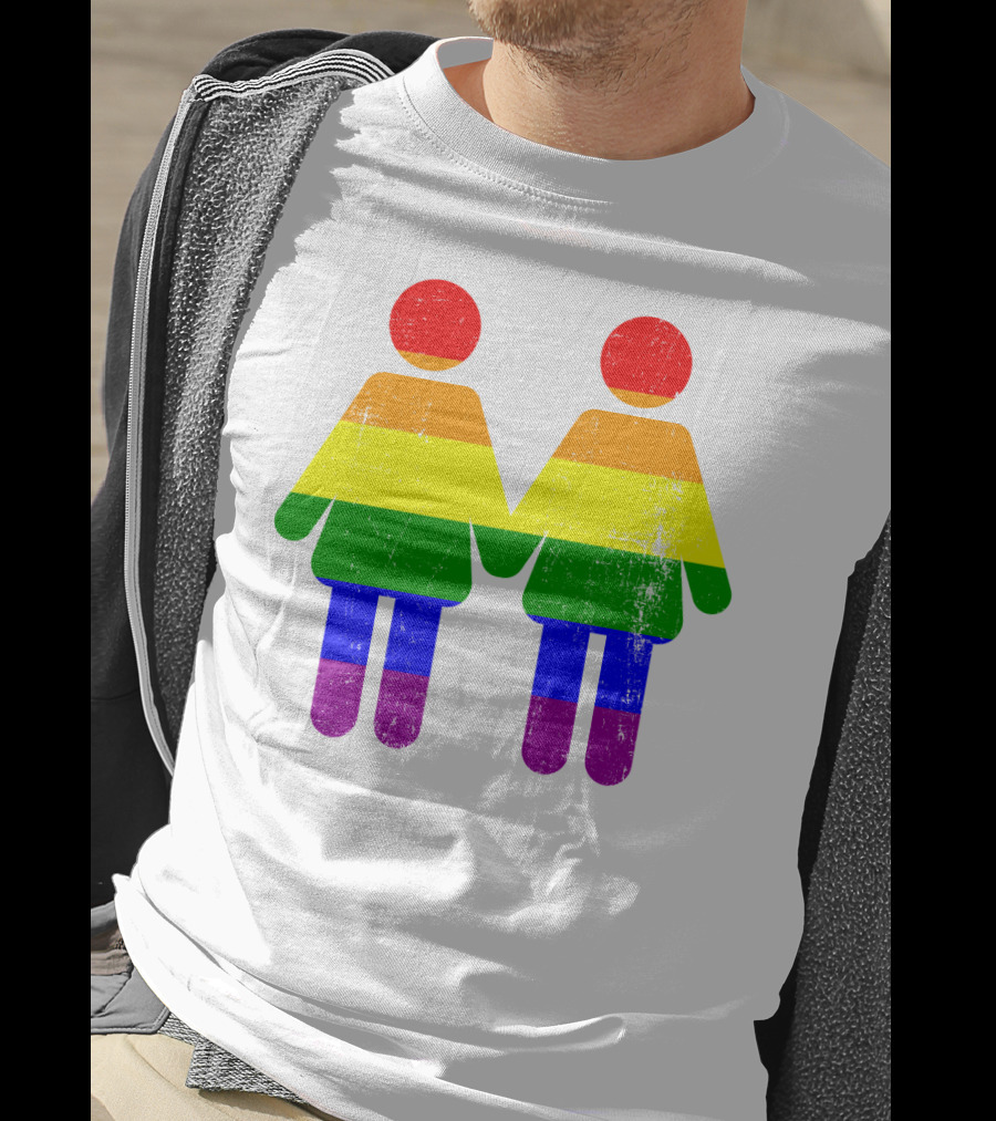 Love Is Love No Matter Lesbian Pride Rainbow Couple T-Shirt