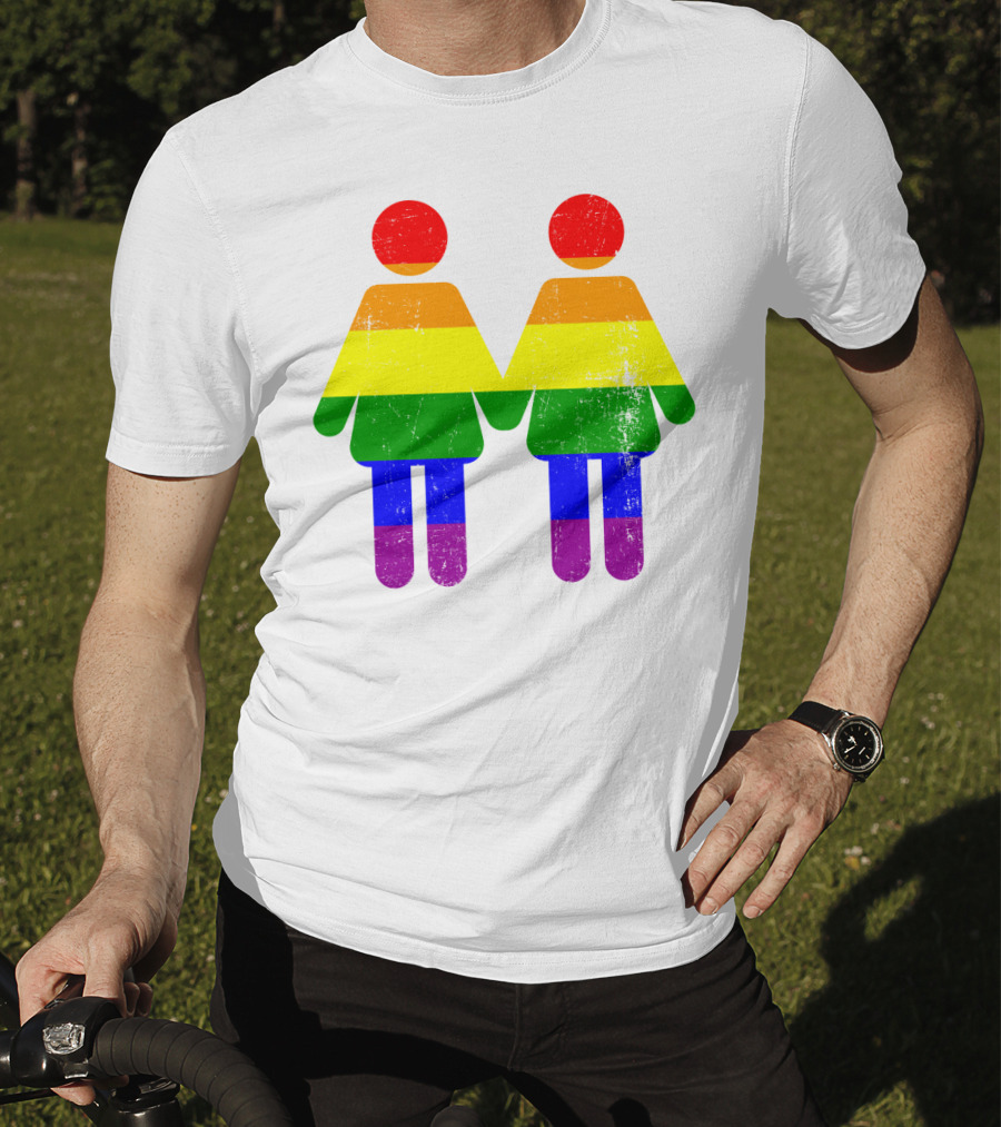 Love Is Love No Matter Lesbian Pride Rainbow Couple T-Shirt