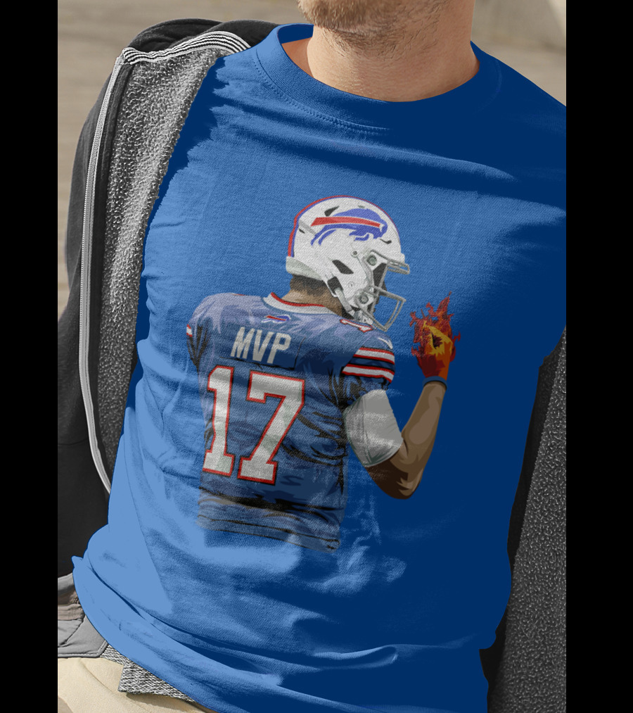 MVP 17 Josh Allen Hot Hand Buffalo Bills T-Shirt