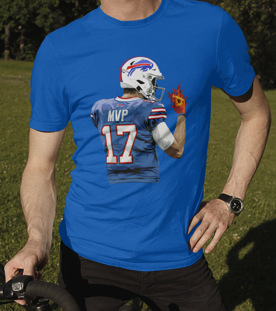 MVP 17 Josh Allen Hot Hand Buffalo Bills T-Shirt