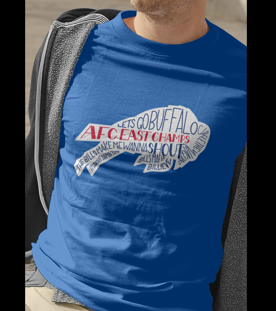 AFC East Champs Let's Go Buffalo Bills Mafia Shout T-Shirt