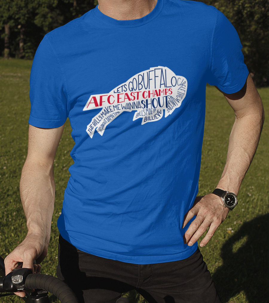 AFC East Champs Let's Go Buffalo Bills Mafia Shout T-Shirt