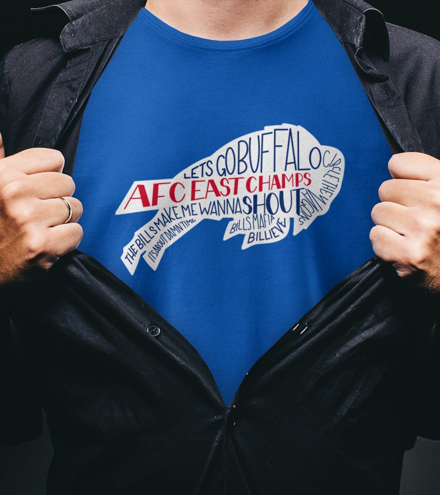 AFC East Champs Let's Go Buffalo Bills Mafia Shout T-Shirt