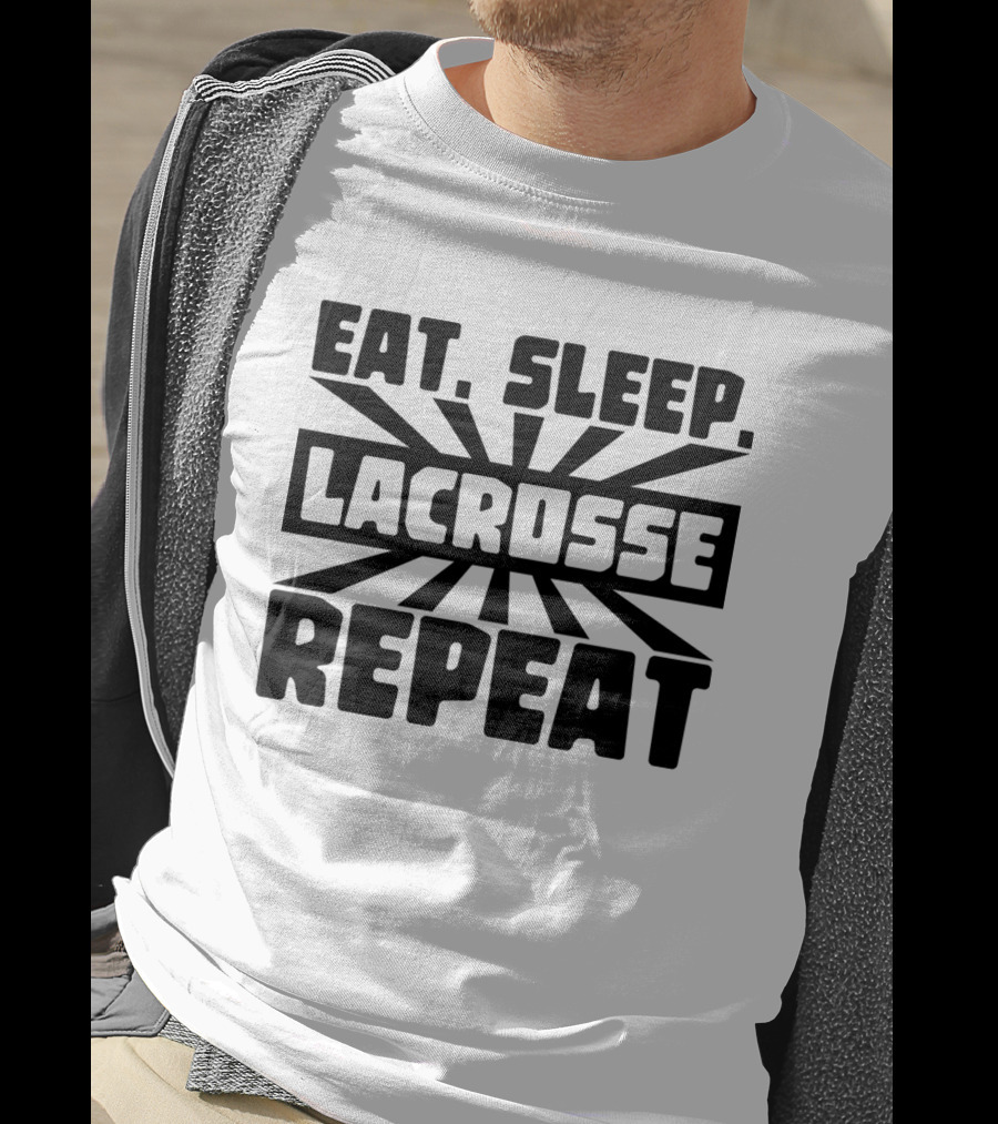 Eat Sleep Lacrosse Repeat Burst T-Shirt