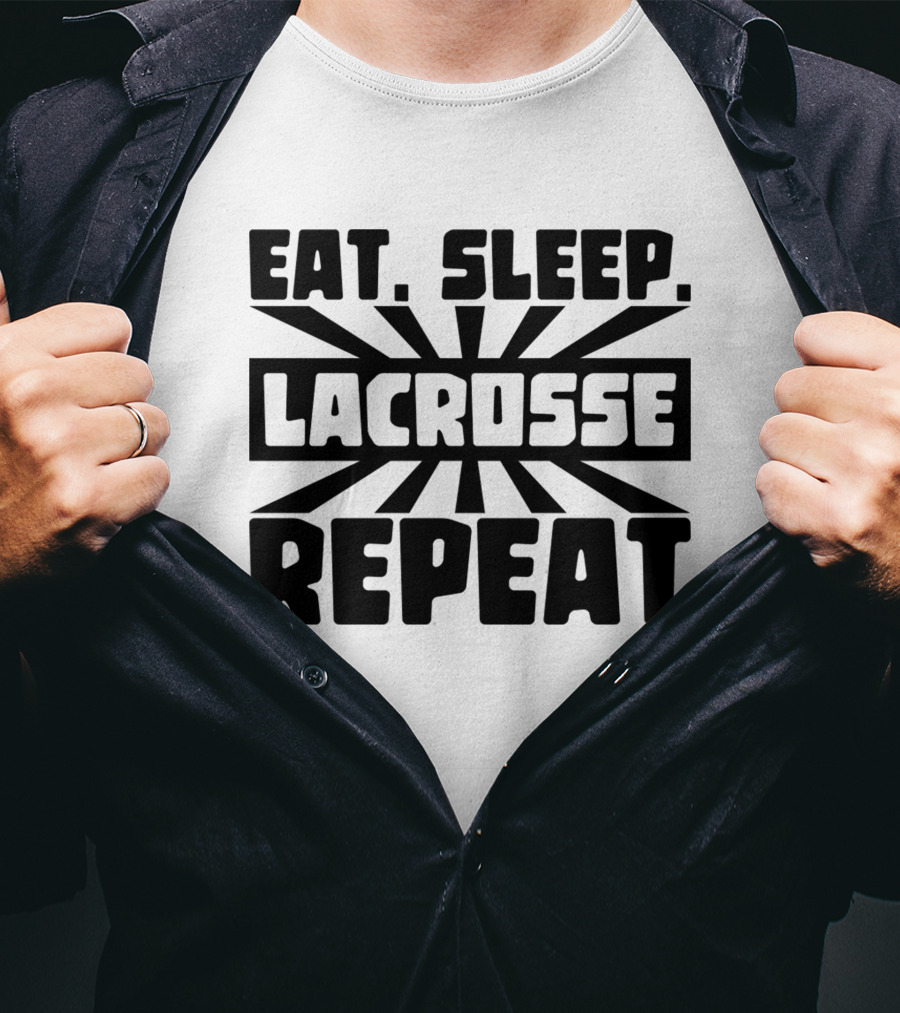 Eat Sleep Lacrosse Repeat Burst T-Shirt