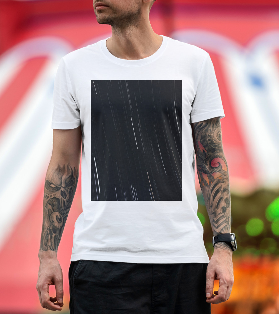 Back To Basics Scratch Night Sky Stripes T-Shirt