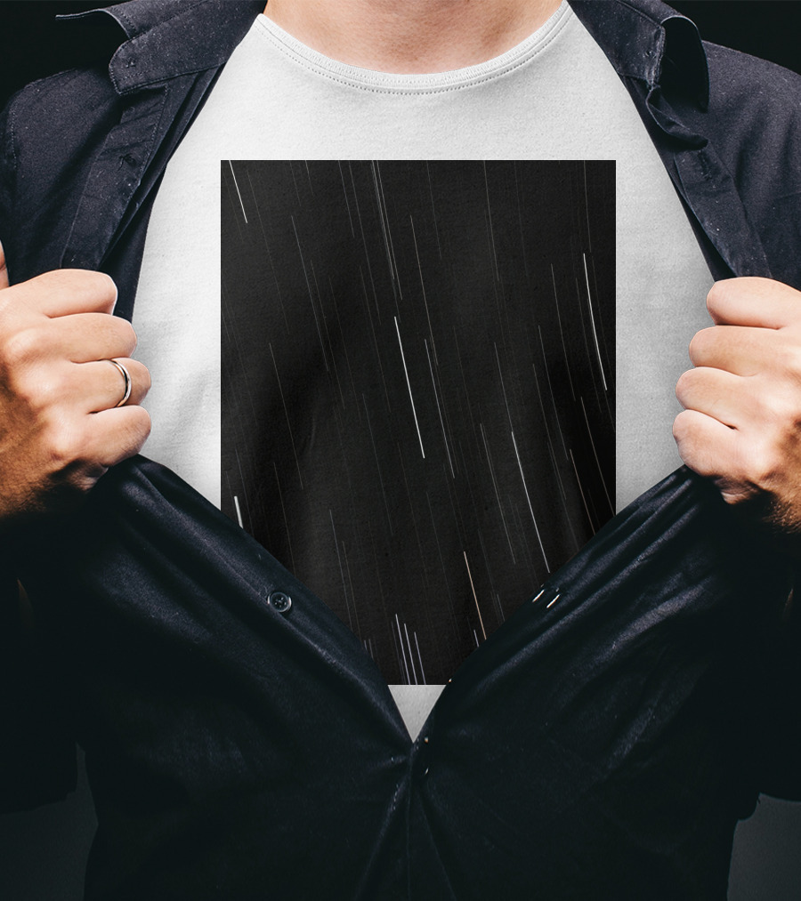 Back To Basics Scratch Night Sky Stripes T-Shirt