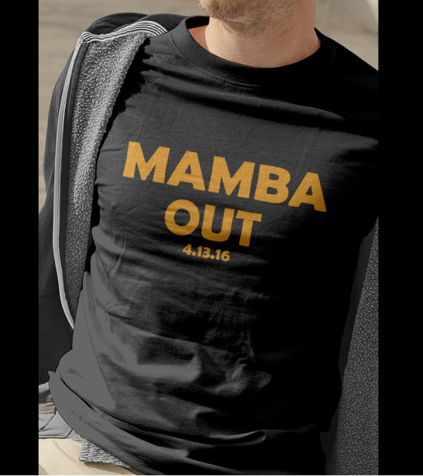MAMBA OUT 4.13.16 Kobe Bryant Goodbye Multi Color T-Shirt