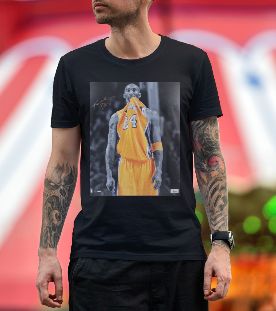 Kobe Bryant Mamba Mentality Lakers Basketball Icon 24 Signature T-Shirt