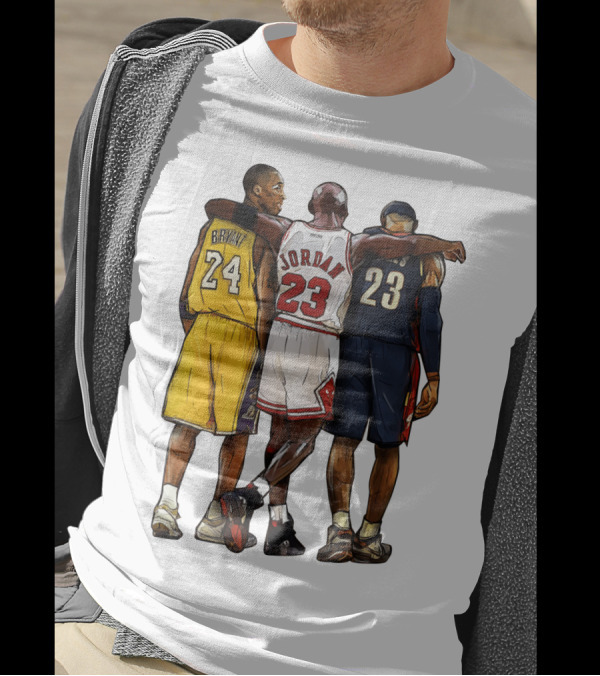 Kobe Bryant Michael Jordan 23 Lebron James 24 23 23 Lakers Bulls Cavaliers T-Shirt