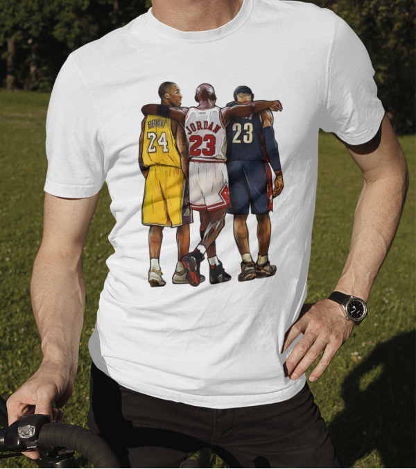 Kobe Bryant Michael Jordan 23 Lebron James 24 23 23 Lakers Bulls Cavaliers T-Shirt