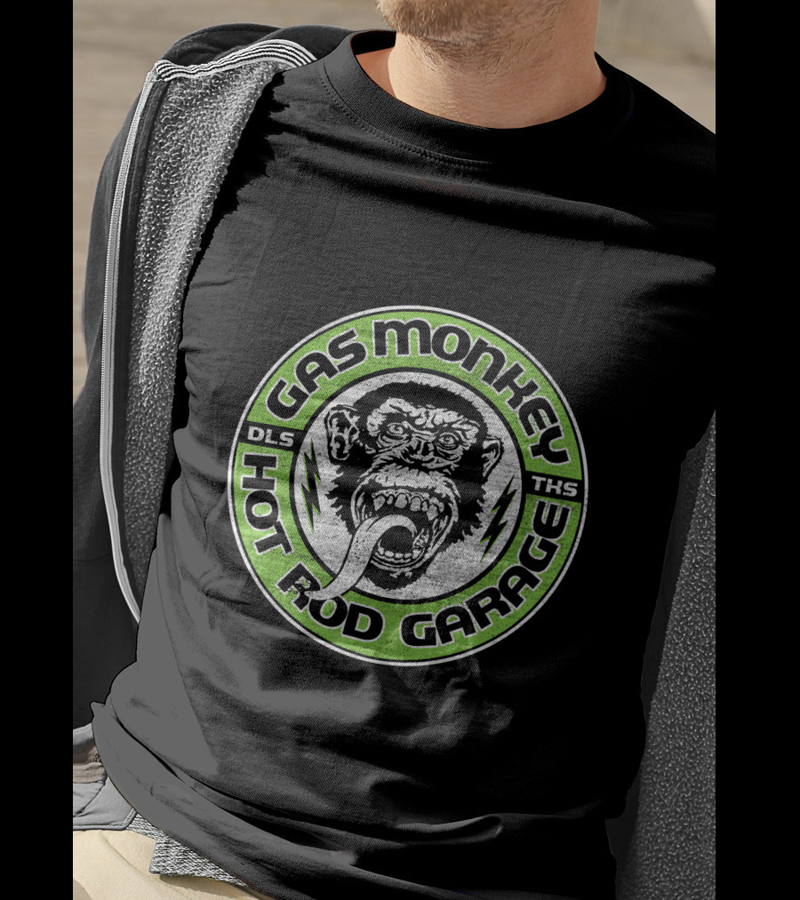 Gas Monkey Hot Rod Garage DLS THS Grease Lightning T-Shirt