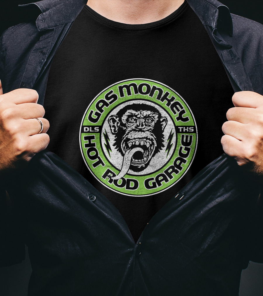 Gas Monkey Hot Rod Garage DLS THS Grease Lightning T-Shirt