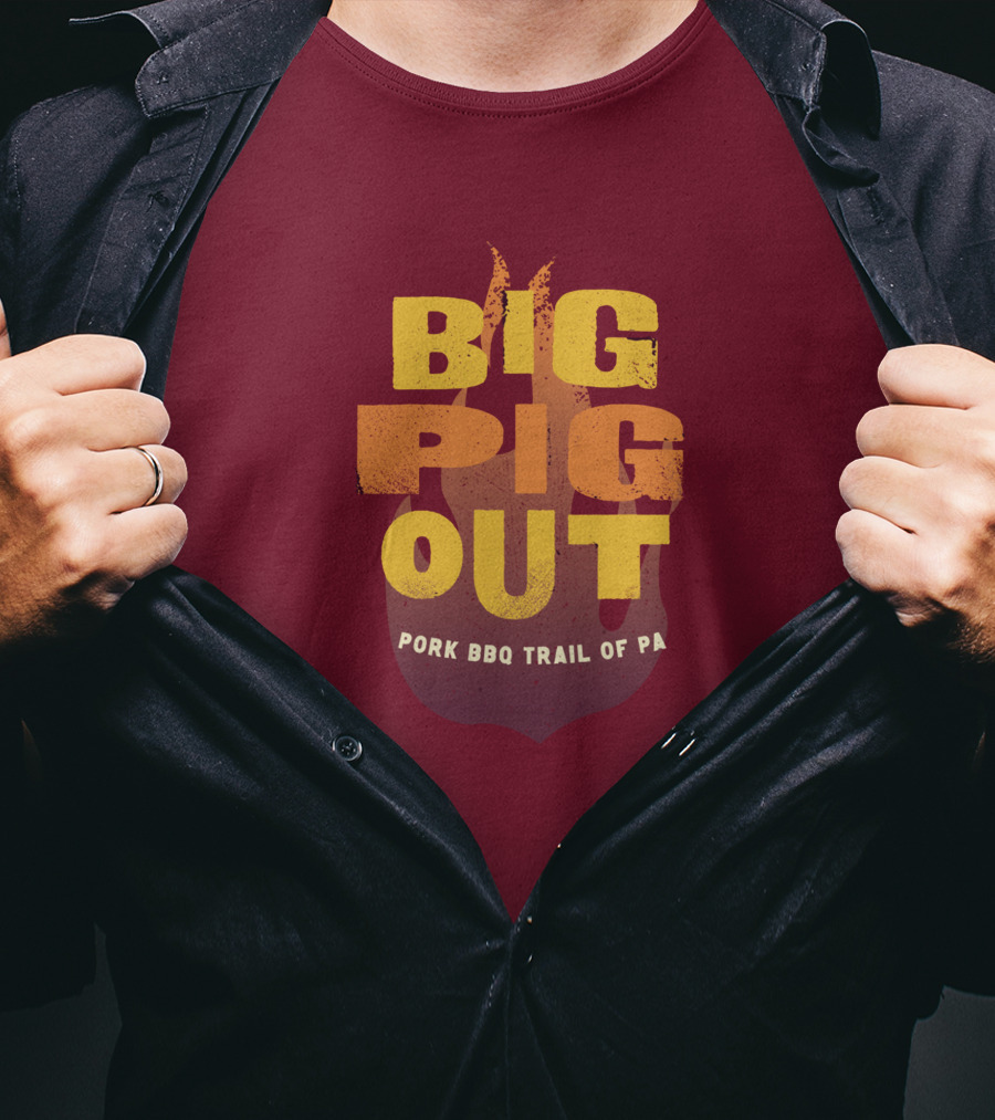 Big Pig Out Pork BBQ Trail Of PA T-Shirt