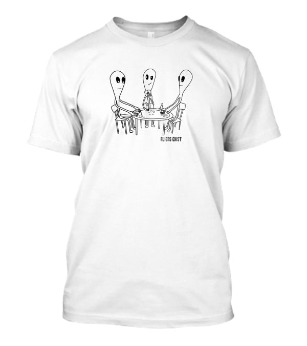 Aliens Exist Poker T-Shirt