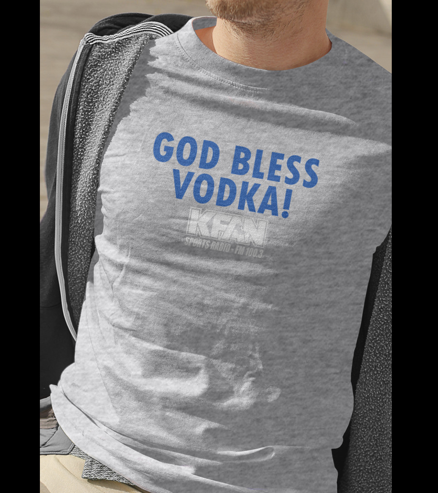 KFAN Sports Radio FM 100.3 God Bless Vodka T-Shirt