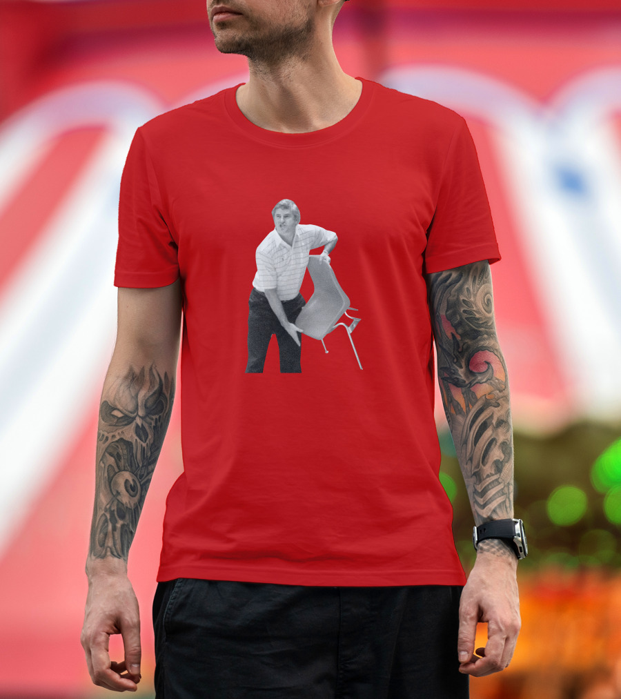 Bobby Knight Chair Throw AJ Moye Basketball Moment T-Shirt