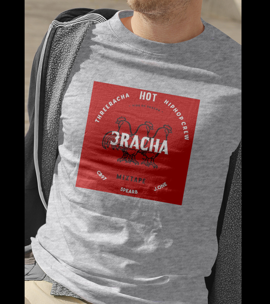 Three Racha Hot Hip Hop Crew Mixtape 3racha Vibe Of 3racha CB97 Spearb J.One T-Shirt