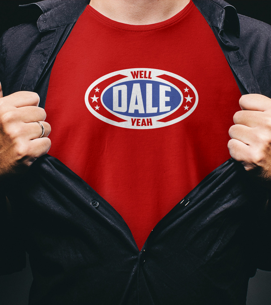 Dale Brisbys Rodeo Time Well Dale Yeah Stars Badge T-Shirt