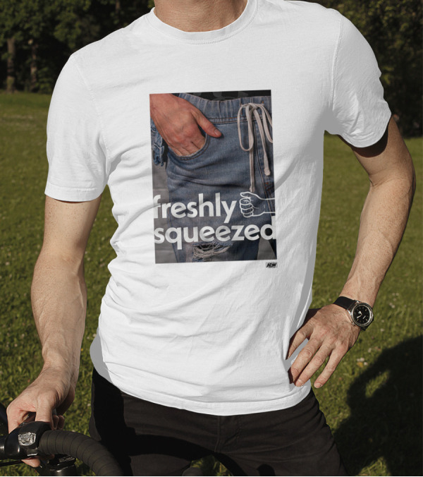 Aew Freshly Squeezed Orange Cassidy Pocket Kris Statlander T-Shirt