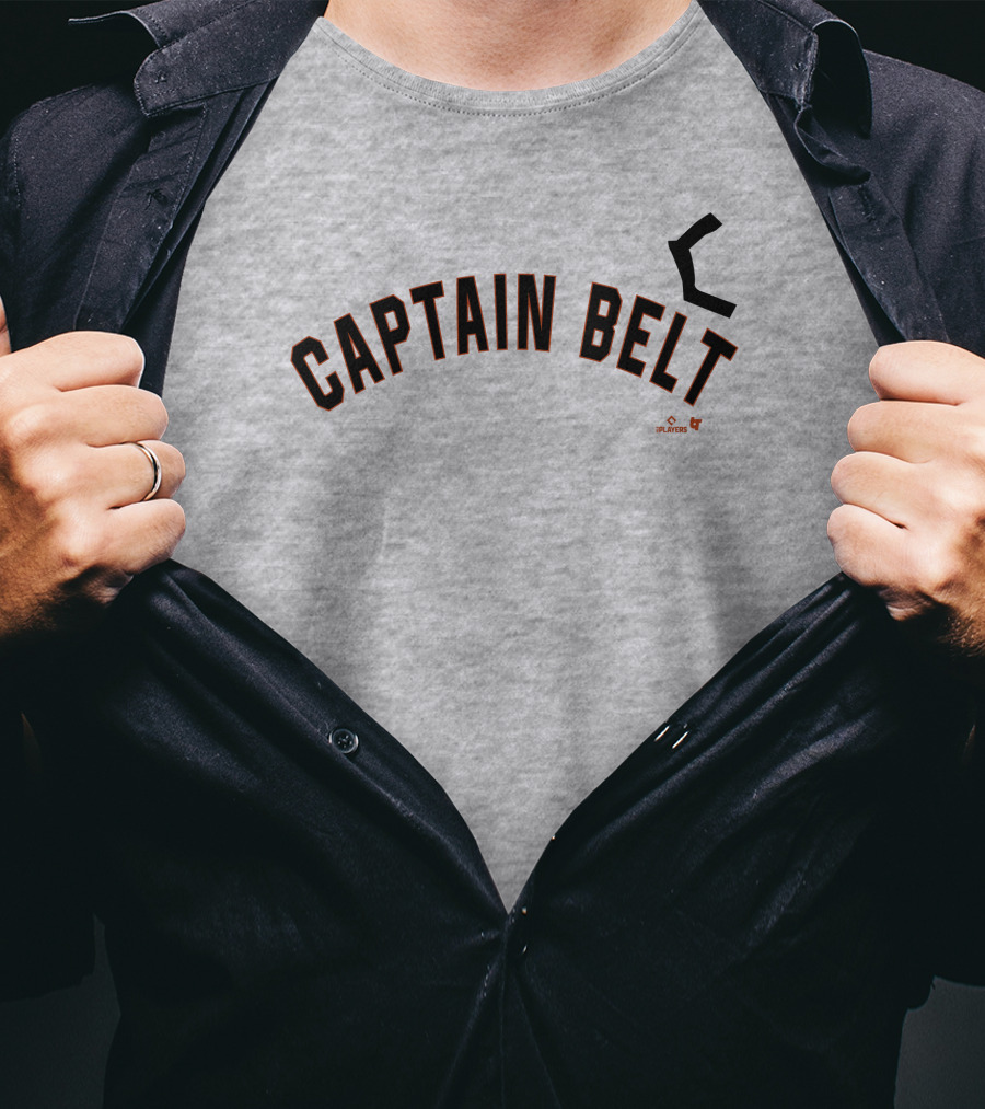 Captain Belt San Francisco Giants Playoffs Black Arrow T-Shirt