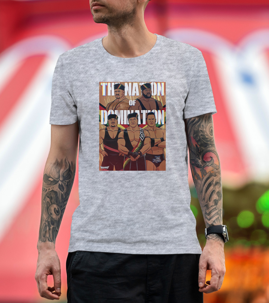 The Nation Of Domination The Rock Nolanium Art Drawing T-Shirt