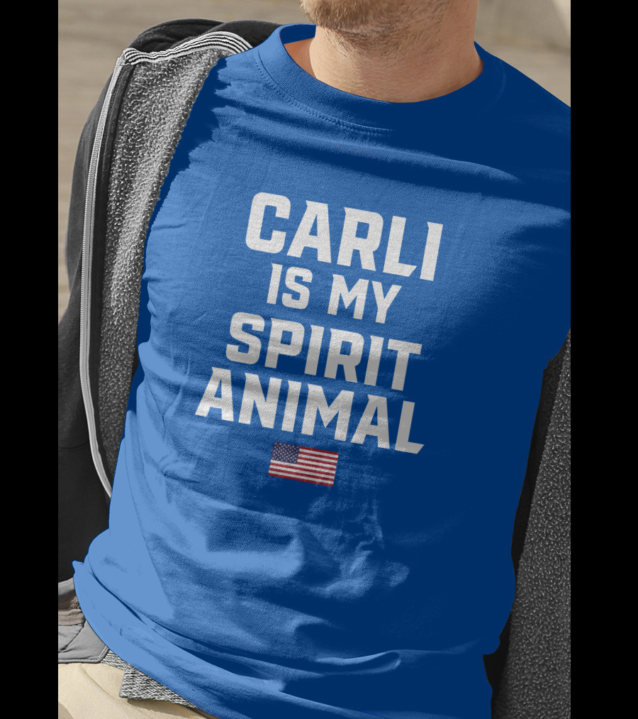 Carli Is My Spirit Animal American Flag T-Shirt