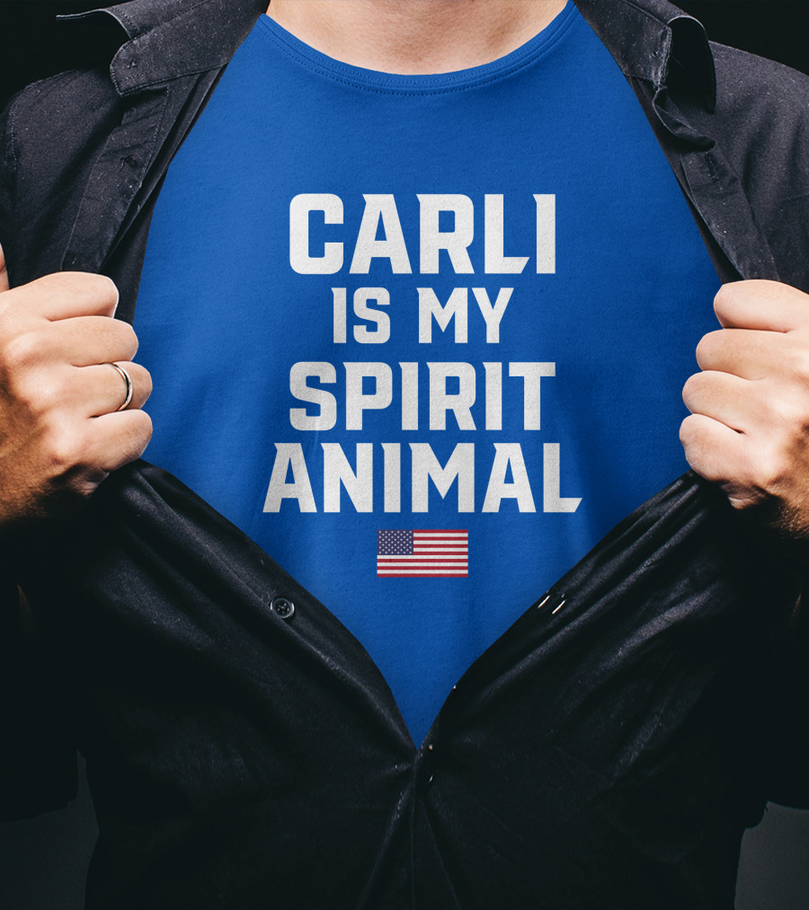 Carli Is My Spirit Animal American Flag T-Shirt