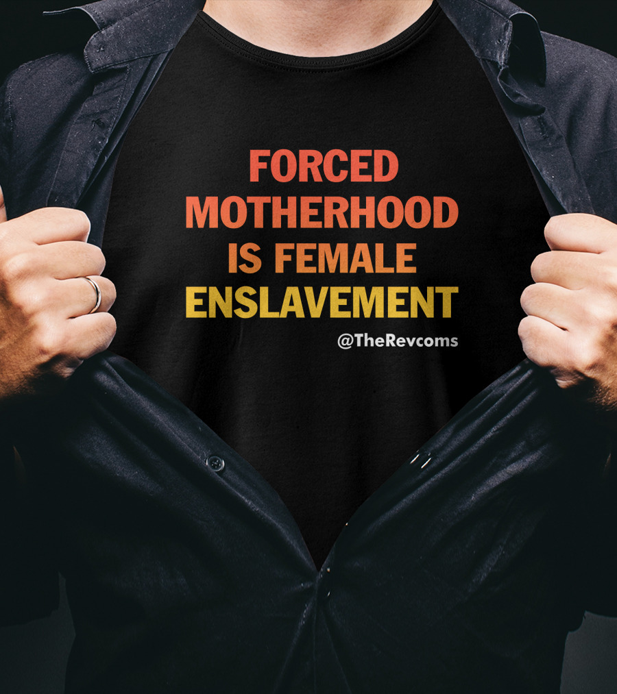 Forced Motherhood Is Female Enslavement The Revcoms Women's March T-Shirt