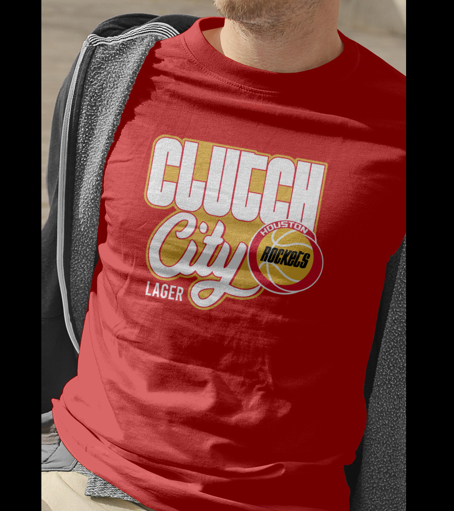 Houston Rockets Clutch City Lager Basketball Vernon Maxwell T-Shirt