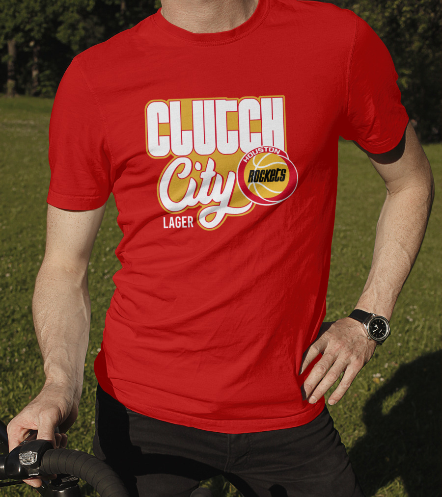 Houston Rockets Clutch City Lager Basketball Vernon Maxwell T-Shirt