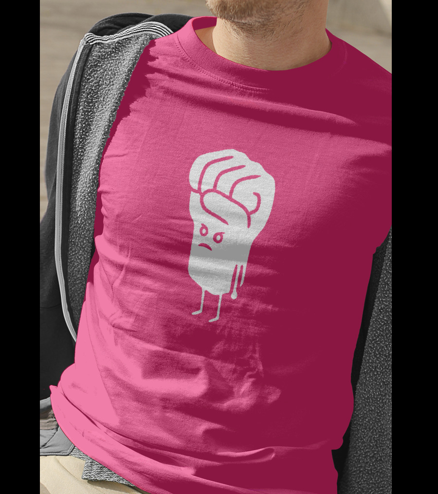 Tumindig By Linya-Linya Saab Fist Character On Pink Background T-Shirt