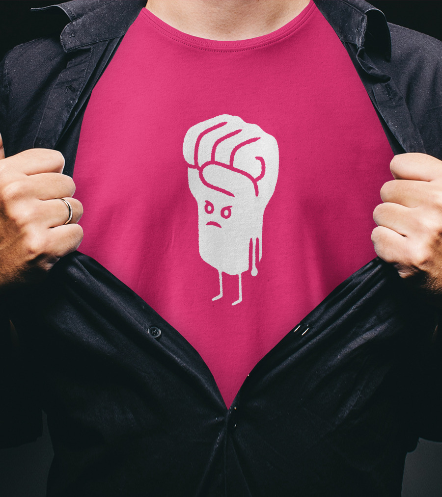 Tumindig By Linya-Linya Saab Fist Character On Pink Background T-Shirt