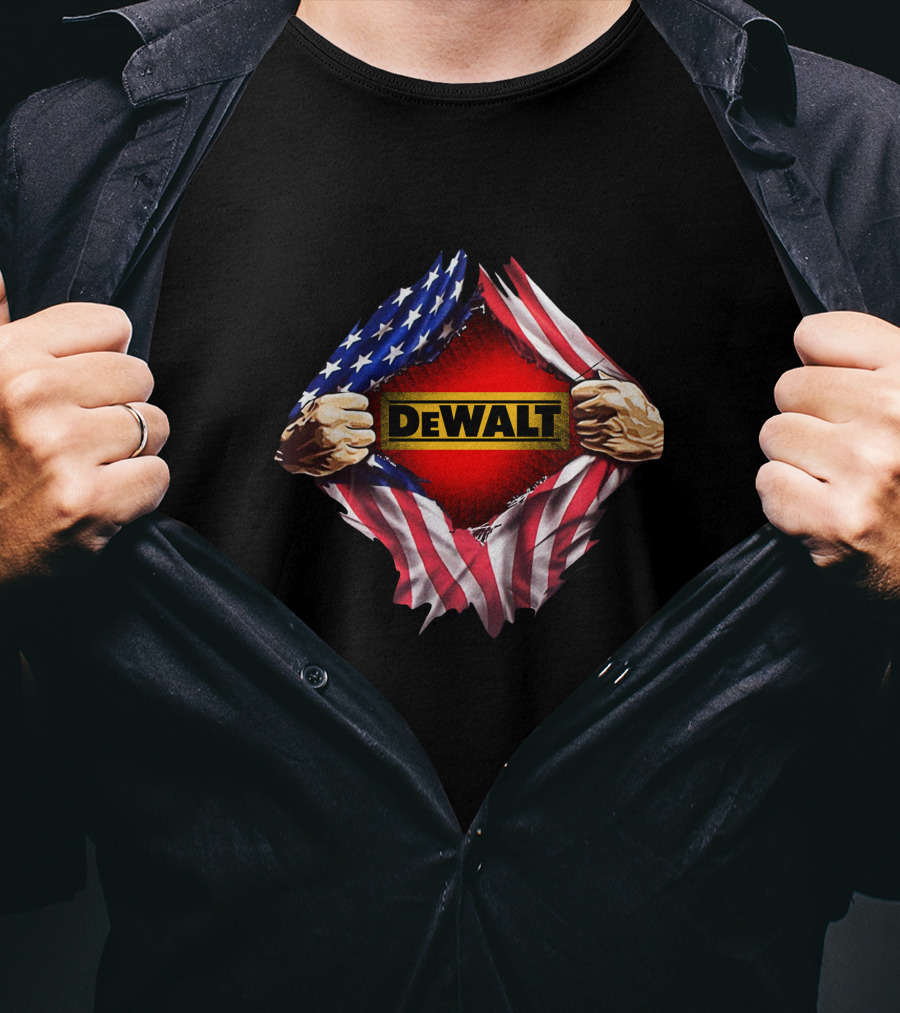 DeWalt American Flag Rip T-Shirt