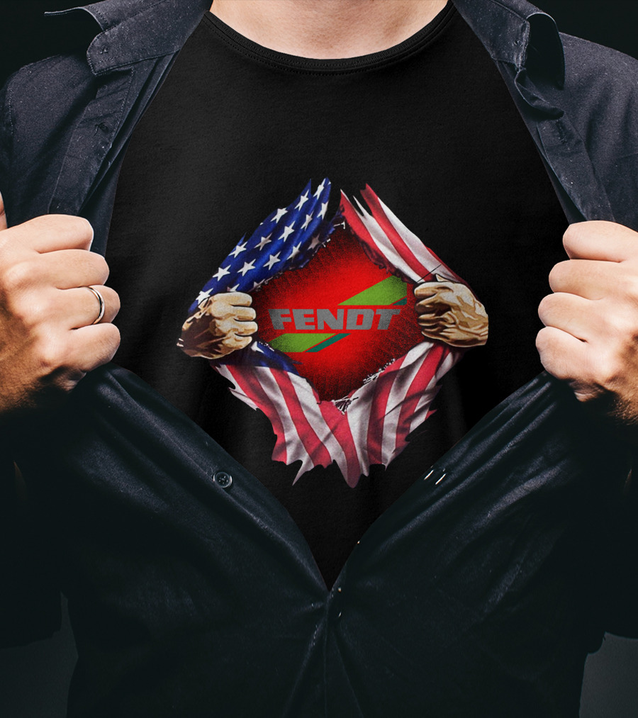 Fendt USA Flag Ripped Reveal T-Shirt