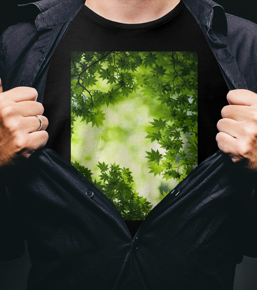 Short Lush Green Canopy Leaves T-Shirt