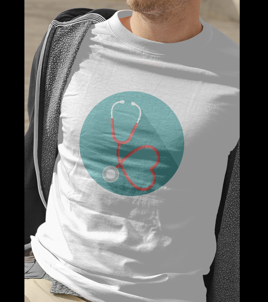 HEART K13 Stethoscope In Heart Shape Medical T-Shirt