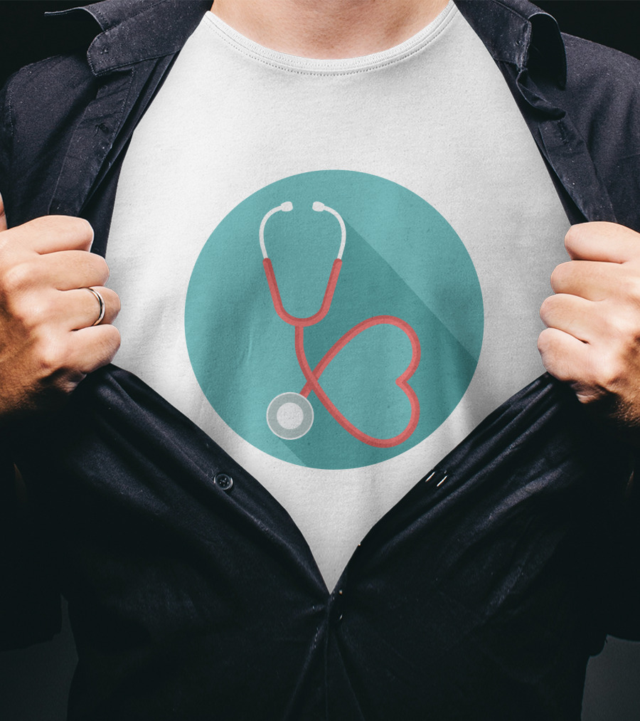 HEART K13 Stethoscope In Heart Shape Medical T-Shirt