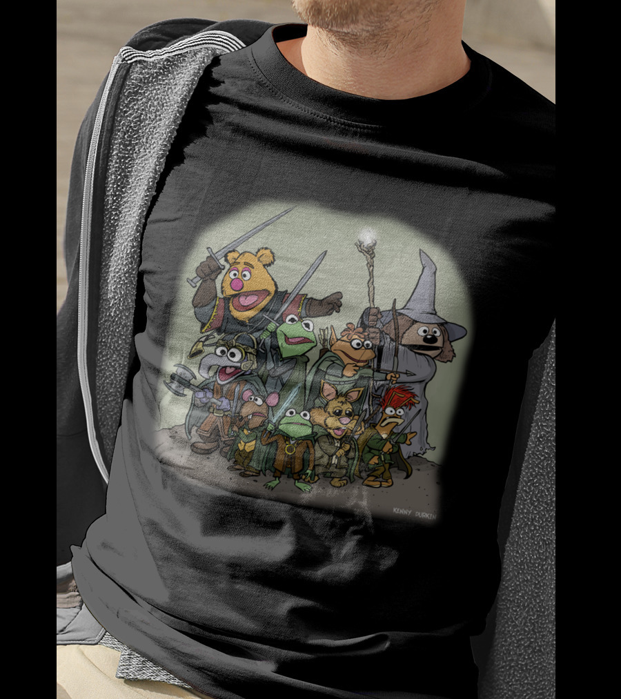 Fellowship Of The Muppets By Kenny Durkin Fantasy Crossover T-Shirt
