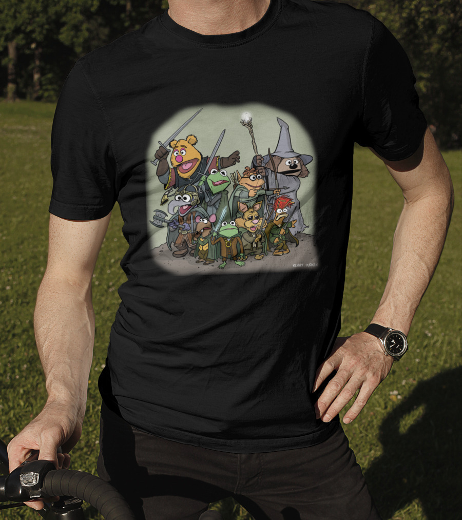 Fellowship Of The Muppets By Kenny Durkin Fantasy Crossover T-Shirt