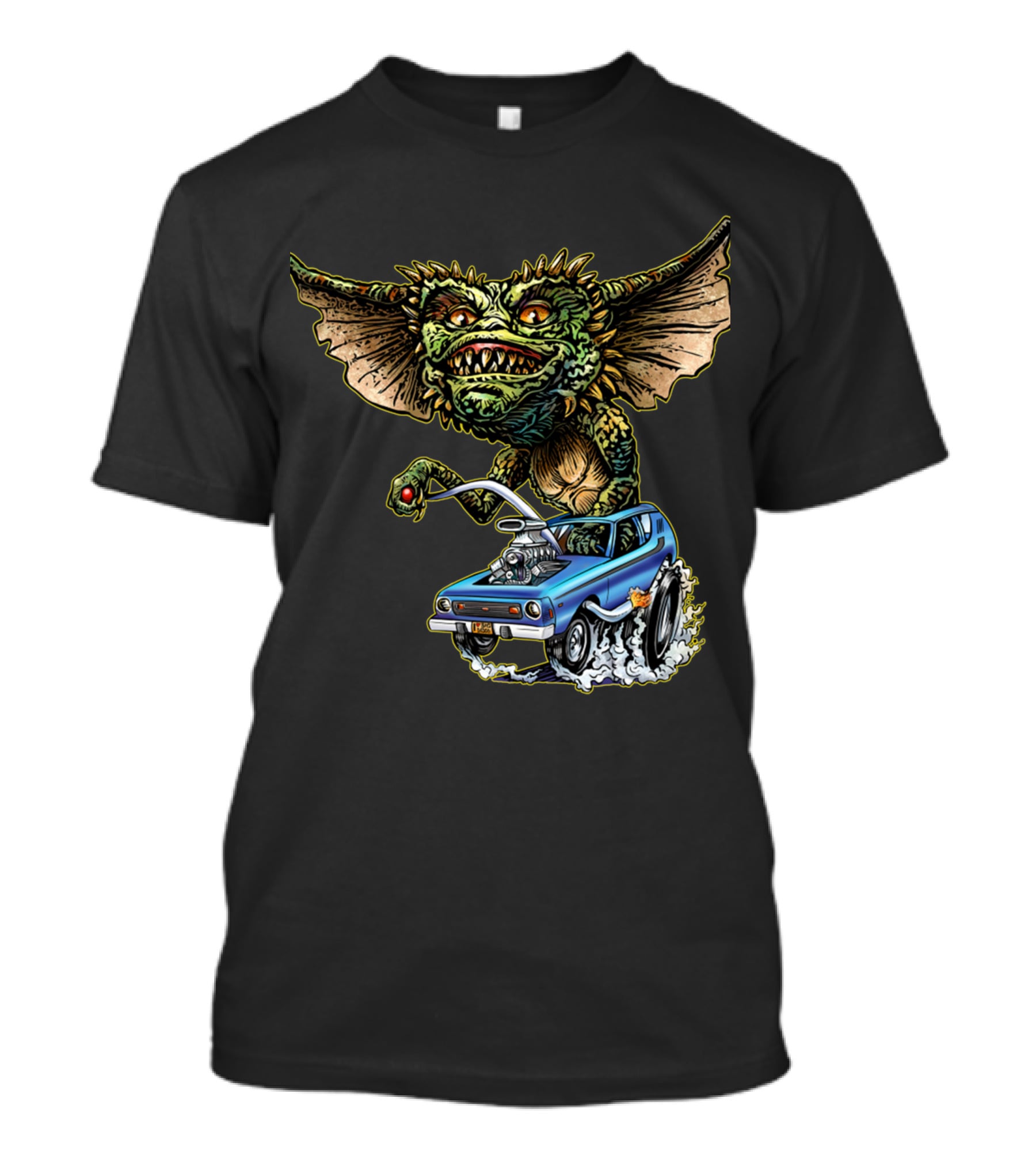 Gremlins Monster With Muscle Car Adventure T-Shirt