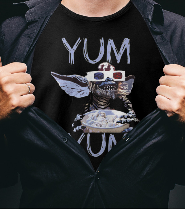 Gremlins Stripe Yum Yum 3D Glasses Eating T-Shirt