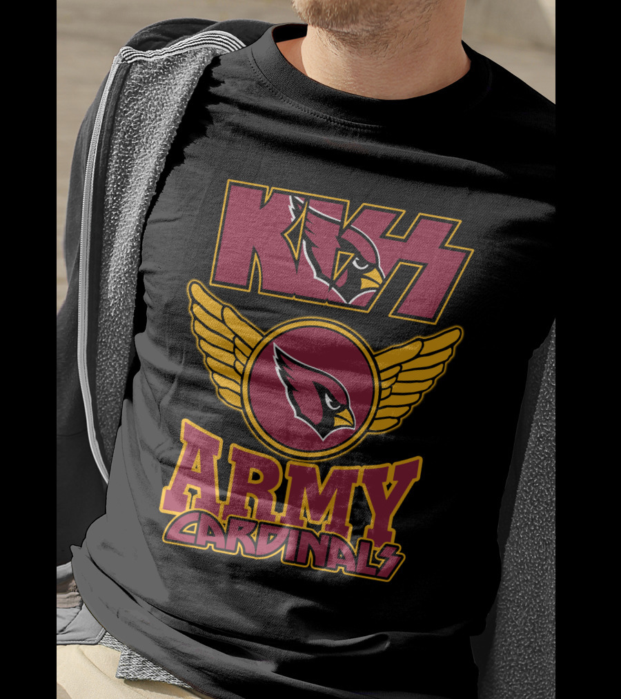 Kiss Army Cardinals Nfl121 Arizona T-Shirt