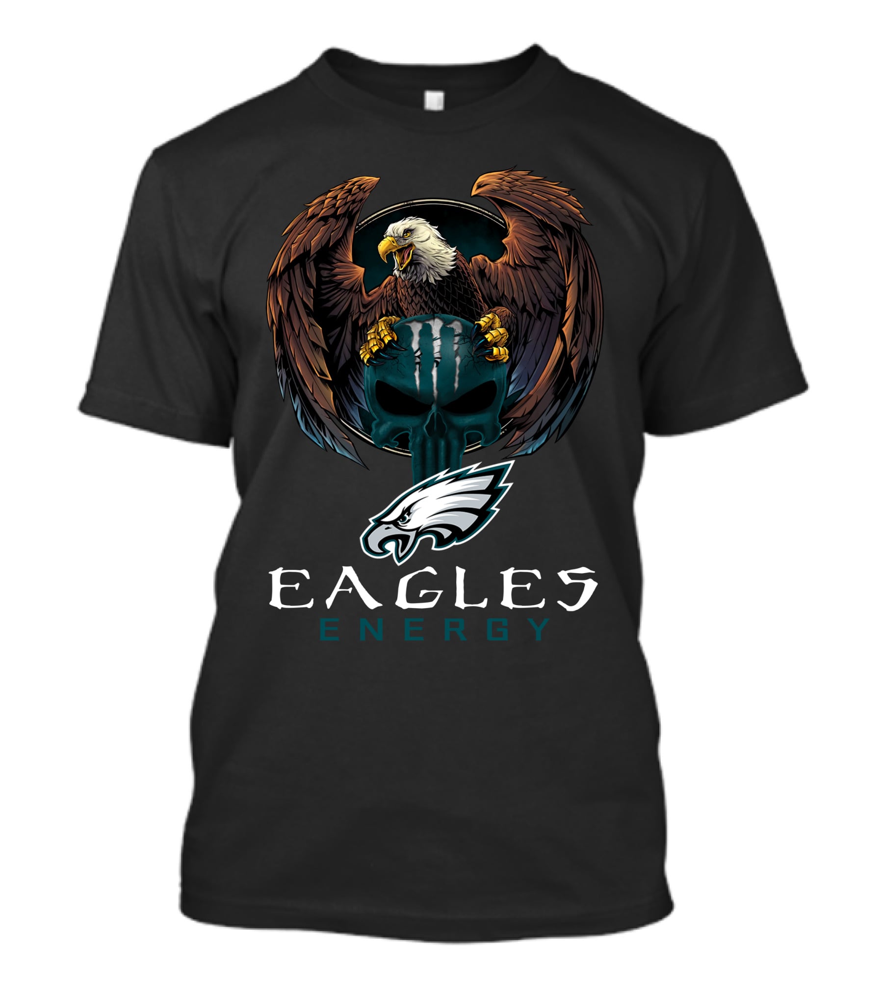 Philadelphia Eagles Energy Eagle With Iconic Skull And Wings T-Shirt