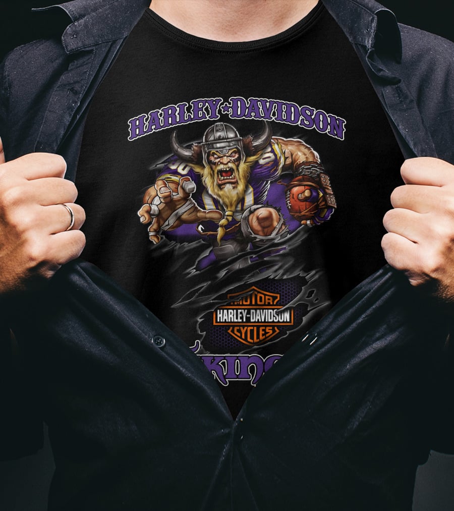 Harley Davidson Vikings Motor Cycles T-Shirt