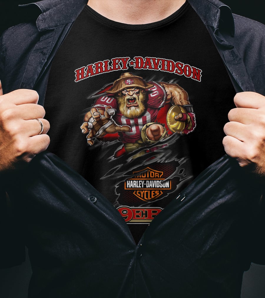Harley Davidson San Francisco 49ers Football Mascot T-Shirt