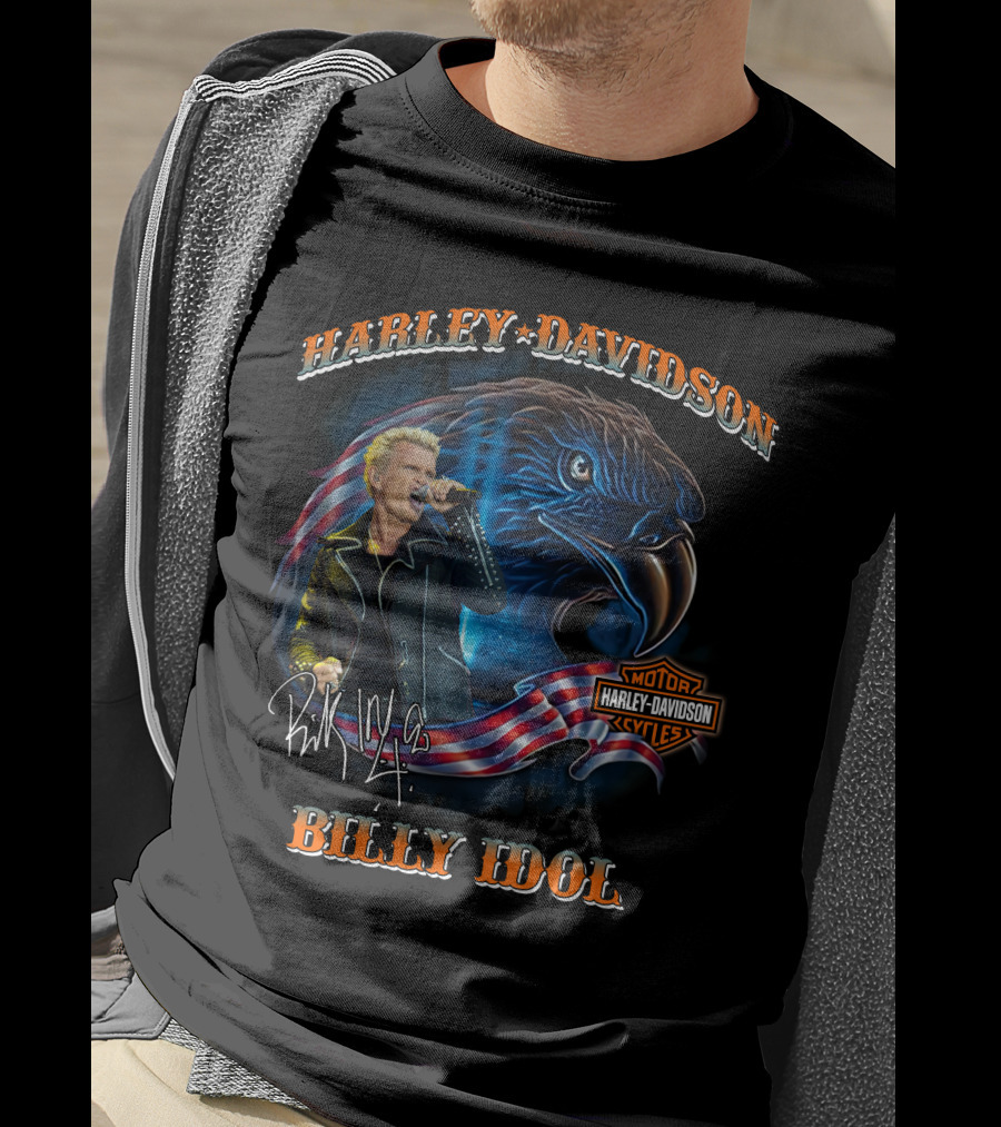 Harley Davidson Billy Idol Eagle Motor Cycles T-Shirt