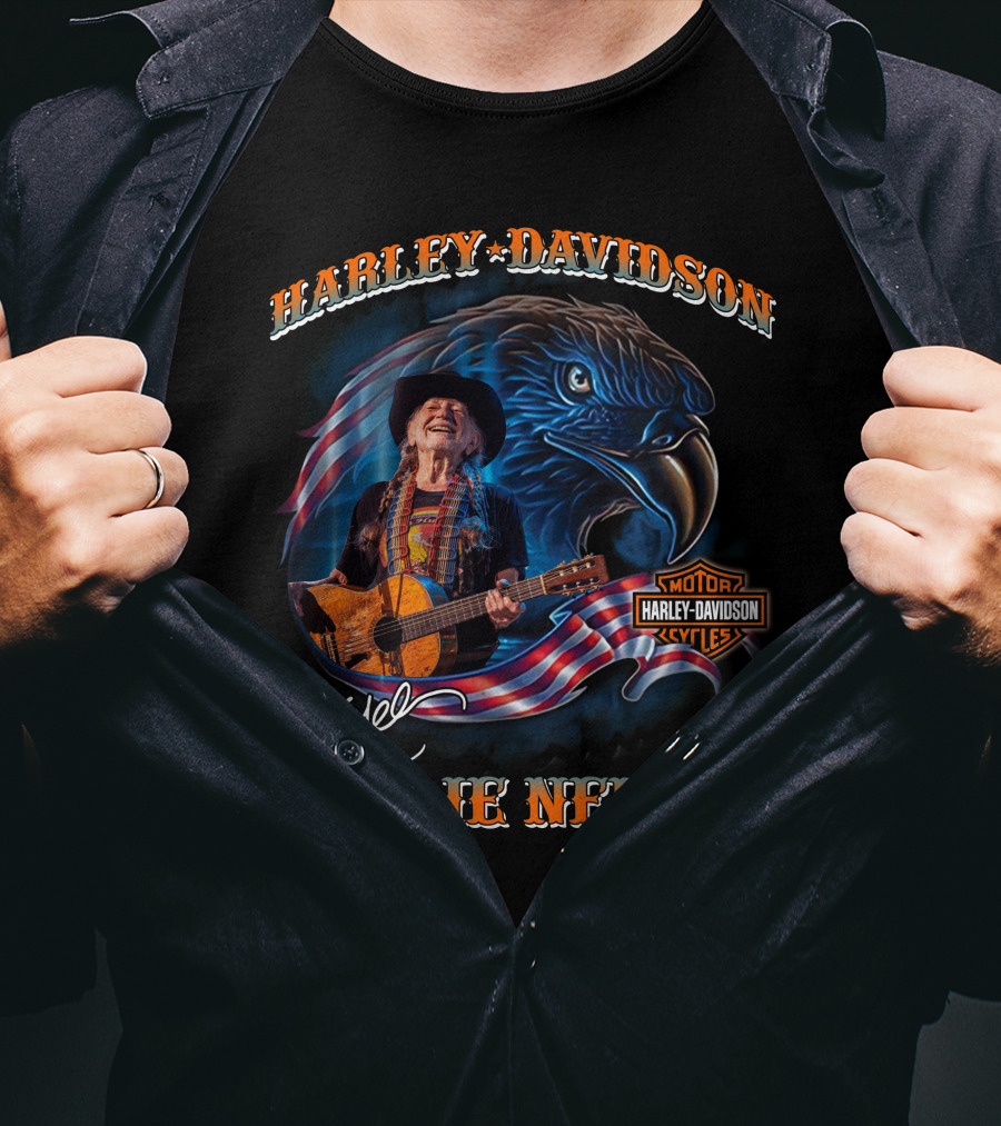Harley Davidson Motor Cycles Willie Nelson T-Shirt