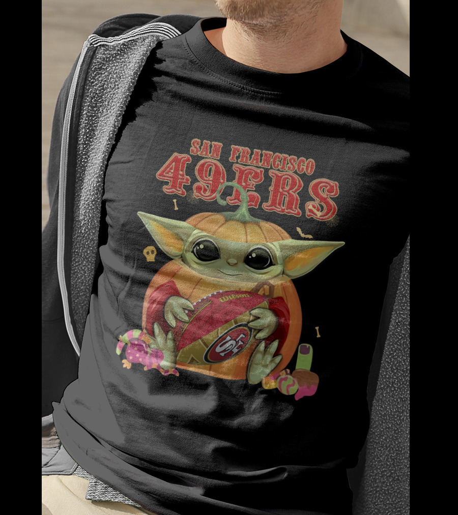 San Francisco 49ers Football Yoda Halloween T-Shirt