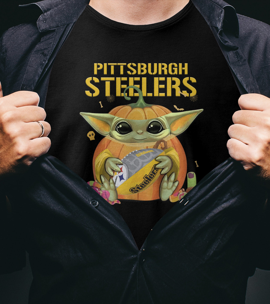 Pittsburgh Steelers Yoda Football Pumpkin Halloween Candy T-Shirt